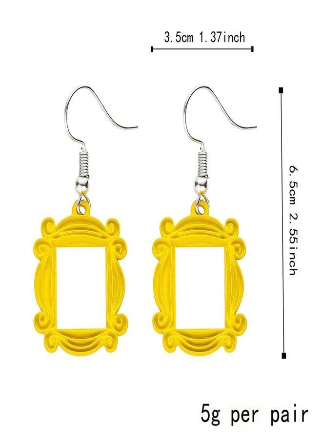 POYAMUSE Monica's Door Frame Earrings TV Show Merchandise for Fans Memorabilia Monica Door Frame Drop Earrings Friends Themed Gifts-earrings - Image 2